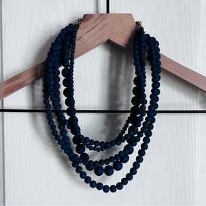 Charming Charlie Navy Blue Layered Necklace